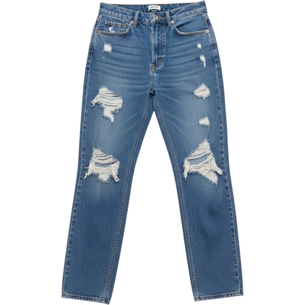 BDG Urban Outfitters Mom High-Rise Distressed Jeans Medium Wash Blue Size 27